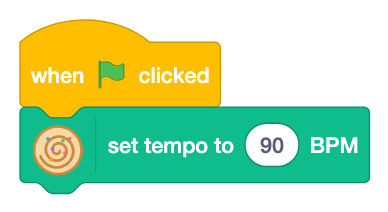 set tempo to [ ] BPM