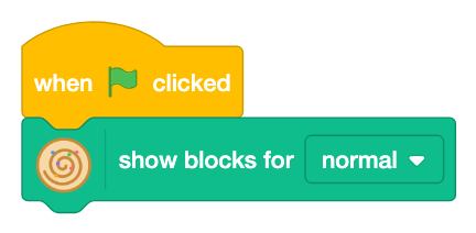 show blocks for [ ]