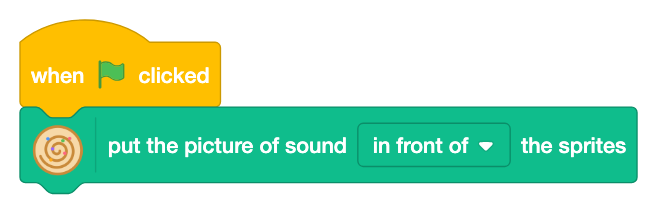 put the picture of sound [ ] the sprites