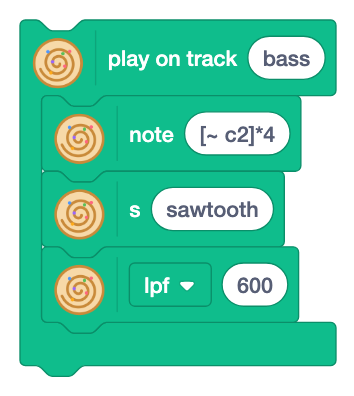Blocks: Off-beat bass