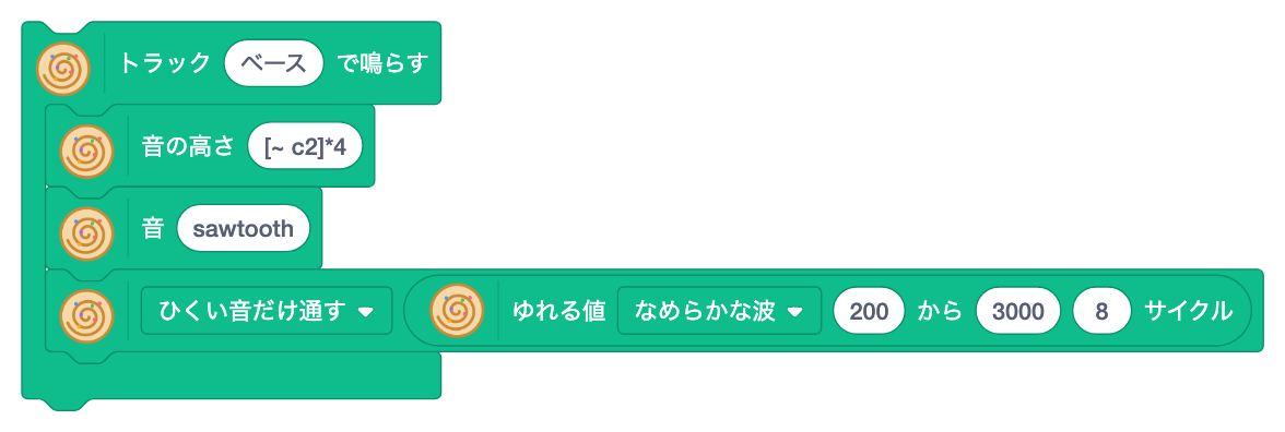 ブロック: フィルターを ゆっくり 開く