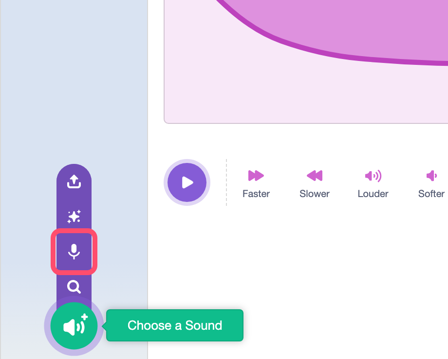 Hover on Choose a Sound at the bottom left of the Sounds tab to find Record