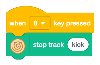 Key 8 stops track kick