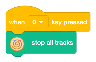 Key 0 stops all tracks