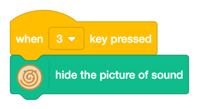 Key 3 hides the picture of sound